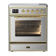 ILVE 30" Majestic II Series Freestanding Electric Single Oven Range with 4 Elements, Triple Glass Cool Door, Convection Oven, TFT Oven Control Display and Child Lock - UMI30NE3 - The Home Selection