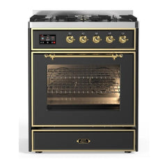 ILVE 30" Majestic II Series Freestanding Electric Single Oven Range with 4 Elements, Triple Glass Cool Door, Convection Oven, TFT Oven Control Display and Child Lock - UMI30NE3 - The Home Selection