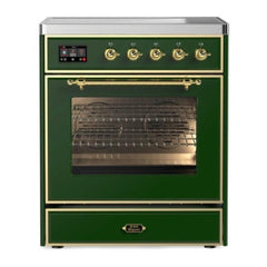 ILVE 30" Majestic II Series Freestanding Electric Single Oven Range with 4 Elements, Triple Glass Cool Door, Convection Oven, TFT Oven Control Display and Child Lock - UMI30NE3 - The Home Selection