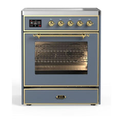 ILVE 30" Majestic II Series Freestanding Electric Single Oven Range with 4 Elements, Triple Glass Cool Door, Convection Oven, TFT Oven Control Display and Child Lock - UMI30NE3 - The Home Selection