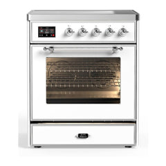 ILVE 30" Majestic II Series Freestanding Electric Single Oven Range with 4 Elements, Triple Glass Cool Door, Convection Oven, TFT Oven Control Display and Child Lock - UMI30NE3 - The Home Selection