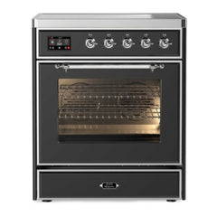 ILVE 30" Majestic II Series Freestanding Electric Single Oven Range with 4 Elements, Triple Glass Cool Door, Convection Oven, TFT Oven Control Display and Child Lock - UMI30NE3 - The Home Selection