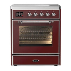 ILVE 30" Majestic II Series Freestanding Electric Single Oven Range with 4 Elements, Triple Glass Cool Door, Convection Oven, TFT Oven Control Display and Child Lock - UMI30NE3 - The Home Selection