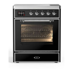 ILVE 30" Majestic II Series Freestanding Electric Single Oven Range with 4 Elements, Triple Glass Cool Door, Convection Oven, TFT Oven Control Display and Child Lock - UMI30NE3 - The Home Selection