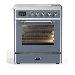 ILVE 30" Majestic II Series Freestanding Electric Single Oven Range with 4 Elements, Triple Glass Cool Door, Convection Oven, TFT Oven Control Display and Child Lock - UMI30NE3 - The Home Selection