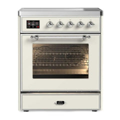 ILVE 30" Majestic II Series Freestanding Electric Single Oven Range with 4 Elements, Triple Glass Cool Door, Convection Oven, TFT Oven Control Display and Child Lock - UMI30NE3 - The Home Selection
