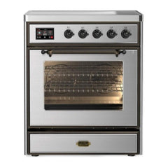 ILVE 30" Majestic II Series Freestanding Electric Single Oven Range with 4 Elements, Triple Glass Cool Door, Convection Oven, TFT Oven Control Display and Child Lock - UMI30NE3 - The Home Selection