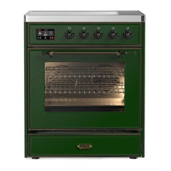 ILVE 30" Majestic II Series Freestanding Electric Single Oven Range with 4 Elements, Triple Glass Cool Door, Convection Oven, TFT Oven Control Display and Child Lock - UMI30NE3 - The Home Selection