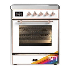 ILVE 30" Majestic II Series Freestanding Electric Single Oven Range with 4 Elements, Triple Glass Cool Door, Convection Oven, TFT Oven Control Display and Child Lock - UMI30NE3 - The Home Selection