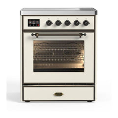 ILVE 30" Majestic II Series Freestanding Electric Single Oven Range with 4 Elements, Triple Glass Cool Door, Convection Oven, TFT Oven Control Display and Child Lock - UMI30NE3 - The Home Selection