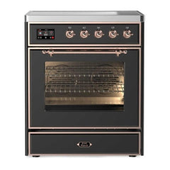 ILVE 30" Majestic II Series Freestanding Electric Single Oven Range with 4 Elements, Triple Glass Cool Door, Convection Oven, TFT Oven Control Display and Child Lock - UMI30NE3 - The Home Selection