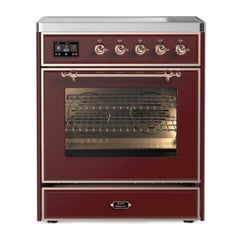 ILVE 30" Majestic II Series Freestanding Electric Single Oven Range with 4 Elements, Triple Glass Cool Door, Convection Oven, TFT Oven Control Display and Child Lock - UMI30NE3 - The Home Selection