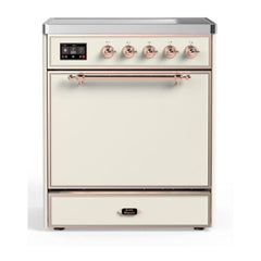 ILVE 30" Majestic II Series Induction Range with 4 Elements 2.3 cu. ft. Total Oven Capacity TFT Oven Control Display - UMI30QNE3 - The Home Selection