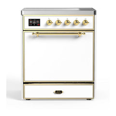 ILVE 30" Majestic II Series Induction Range with 4 Elements 2.3 cu. ft. Total Oven Capacity TFT Oven Control Display - UMI30QNE3 - The Home Selection
