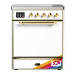 ILVE 30" Majestic II Series Induction Range with 4 Elements 2.3 cu. ft. Total Oven Capacity TFT Oven Control Display - UMI30QNE3 - The Home Selection