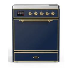 ILVE 30" Majestic II Series Induction Range with 4 Elements 2.3 cu. ft. Total Oven Capacity TFT Oven Control Display - UMI30QNE3 - The Home Selection