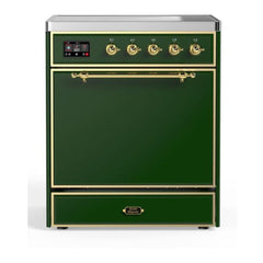 ILVE 30" Majestic II Series Induction Range with 4 Elements 2.3 cu. ft. Total Oven Capacity TFT Oven Control Display - UMI30QNE3 - The Home Selection