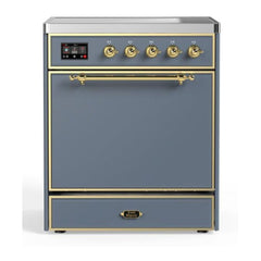 ILVE 30" Majestic II Series Induction Range with 4 Elements 2.3 cu. ft. Total Oven Capacity TFT Oven Control Display - UMI30QNE3 - The Home Selection