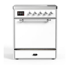 ILVE 30" Majestic II Series Induction Range with 4 Elements 2.3 cu. ft. Total Oven Capacity TFT Oven Control Display - UMI30QNE3 - The Home Selection