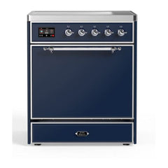 ILVE 30" Majestic II Series Induction Range with 4 Elements 2.3 cu. ft. Total Oven Capacity TFT Oven Control Display - UMI30QNE3 - The Home Selection