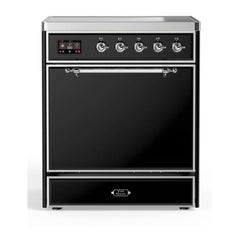 ILVE 30" Majestic II Series Induction Range with 4 Elements 2.3 cu. ft. Total Oven Capacity TFT Oven Control Display - UMI30QNE3 - The Home Selection