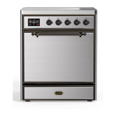 ILVE 30" Majestic II Series Induction Range with 4 Elements 2.3 cu. ft. Total Oven Capacity TFT Oven Control Display - UMI30QNE3 - The Home Selection