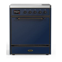 ILVE 30" Majestic II Series Induction Range with 4 Elements 2.3 cu. ft. Total Oven Capacity TFT Oven Control Display - UMI30QNE3 - The Home Selection
