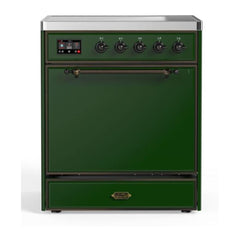 ILVE 30" Majestic II Series Induction Range with 4 Elements 2.3 cu. ft. Total Oven Capacity TFT Oven Control Display - UMI30QNE3 - The Home Selection
