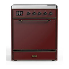 ILVE 30" Majestic II Series Induction Range with 4 Elements 2.3 cu. ft. Total Oven Capacity TFT Oven Control Display - UMI30QNE3 - The Home Selection