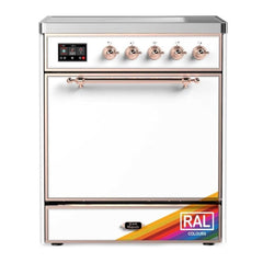 ILVE 30" Majestic II Series Induction Range with 4 Elements 2.3 cu. ft. Total Oven Capacity TFT Oven Control Display - UMI30QNE3 - The Home Selection