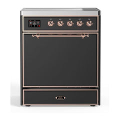 ILVE 30" Majestic II Series Induction Range with 4 Elements 2.3 cu. ft. Total Oven Capacity TFT Oven Control Display - UMI30QNE3 - The Home Selection