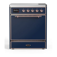 ILVE 30" Majestic II Series Induction Range with 4 Elements 2.3 cu. ft. Total Oven Capacity TFT Oven Control Display - UMI30QNE3 - The Home Selection