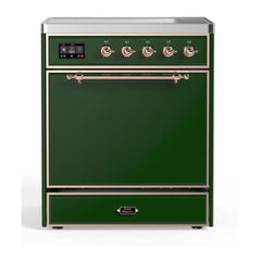 ILVE 30" Majestic II Series Induction Range with 4 Elements 2.3 cu. ft. Total Oven Capacity TFT Oven Control Display - UMI30QNE3 - The Home Selection