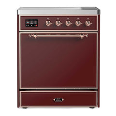 ILVE 30" Majestic II Series Induction Range with 4 Elements 2.3 cu. ft. Total Oven Capacity TFT Oven Control Display - UMI30QNE3 - The Home Selection