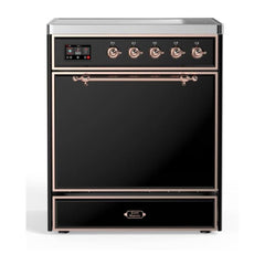 ILVE 30" Majestic II Series Induction Range with 4 Elements 2.3 cu. ft. Total Oven Capacity TFT Oven Control Display - UMI30QNE3 - The Home Selection