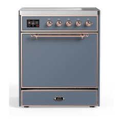 ILVE 30" Majestic II Series Induction Range with 4 Elements 2.3 cu. ft. Total Oven Capacity TFT Oven Control Display - UMI30QNE3 - The Home Selection