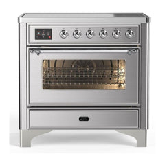 ILVE 36" Majestic II Series Electric Induction and Electric Oven Range with 5 Elements - UMI09NS3 - The Home Selection