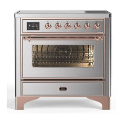 ILVE 36" Majestic II Series Electric Induction and Electric Oven Range with 5 Elements - UMI09NS3 - The Home Selection