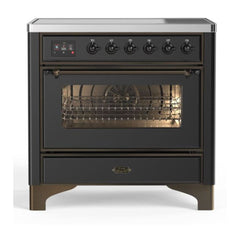 ILVE 36" Majestic II Series Electric Induction and Electric Oven Range with 5 Elements - UMI09NS3 - The Home Selection