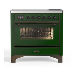 ILVE 36" Majestic II Series Electric Induction and Electric Oven Range with 5 Elements - UMI09NS3 - The Home Selection