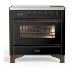 ILVE 36" Majestic II Series Electric Induction and Electric Oven Range with 5 Elements - UMI09NS3 - The Home Selection