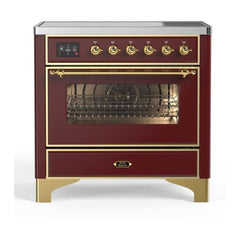 ILVE 36" Majestic II Series Electric Induction and Electric Oven Range with 5 Elements - UMI09NS3 - The Home Selection