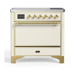 ILVE 36" Majestic II Series Induction Range with 5 Elements 3.5 cu. ft. Oven Capacity TFT Oven Control Display Solid Door - UMI09QNS3 - The Home Selection