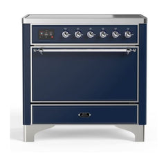 ILVE 36" Majestic II Series Induction Range with 5 Elements 3.5 cu. ft. Oven Capacity TFT Oven Control Display Solid Door - UMI09QNS3 - The Home Selection