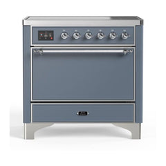 ILVE 36" Majestic II Series Induction Range with 5 Elements 3.5 cu. ft. Oven Capacity TFT Oven Control Display Solid Door - UMI09QNS3 - The Home Selection