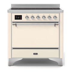 ILVE 36" Majestic II Series Induction Range with 5 Elements 3.5 cu. ft. Oven Capacity TFT Oven Control Display Solid Door - UMI09QNS3 - The Home Selection