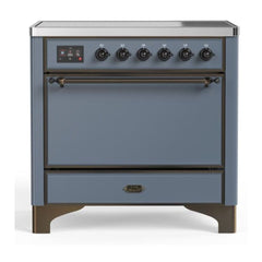 ILVE 36" Majestic II Series Induction Range with 5 Elements 3.5 cu. ft. Oven Capacity TFT Oven Control Display Solid Door - UMI09QNS3 - The Home Selection