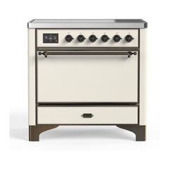 ILVE 36" Majestic II Series Induction Range with 5 Elements 3.5 cu. ft. Oven Capacity TFT Oven Control Display Solid Door - UMI09QNS3 - The Home Selection