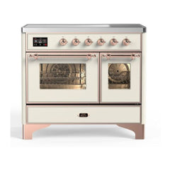 ILVE 40" Majestic II Series Freestanding Electric Double Oven Range with 6 Elements, Triple Glass Cool Door, Convection Oven, TFT Oven Control Display and Child Lock - UMDI10 - The Home Selection