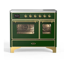 ILVE 40" Majestic II Series Freestanding Electric Double Oven Range with 6 Elements, Triple Glass Cool Door, Convection Oven, TFT Oven Control Display and Child Lock - UMDI10 - The Home Selection